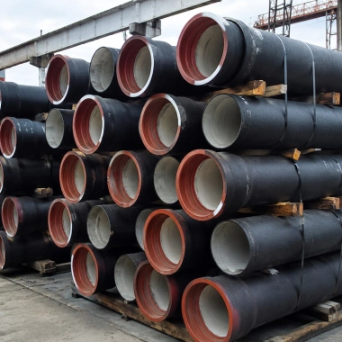 Труба чугунная ВЧШГ Тайтон Ду 500 напорная 6000 мм раструбная б/к с нар. лак. покрытием Свободный Сокол