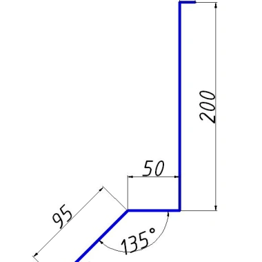 Планка примыкания ветровая ФЭ15 фото №2