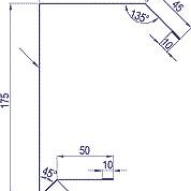Планка примыкания кровли ФЭ14 фото №3
