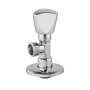 Клапан (вентиль) латунь бытовой хром угловой 1075 G1/2