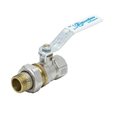 Кран шаровой латунь никель 1006 Euro Ду 25 Ру25 ВР/