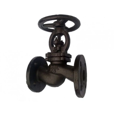 Клапан запорный чугун 15кч16п1 Ду 40 Ру25 Тмакс=225 оС фл Луидор