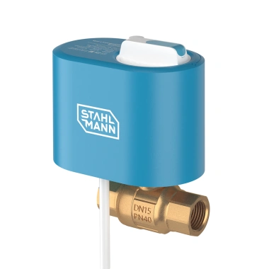 Кран бронза Ду 15 1/2" Ру40 ВР с эл/прив 12В STAHLMANN 2282755