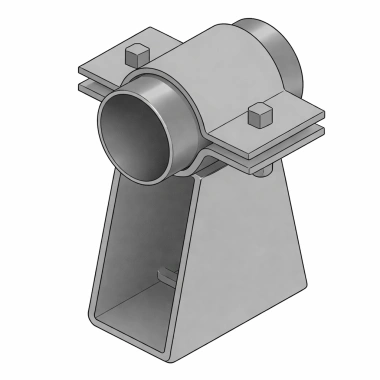 Опора скользящая с плоским хомутом ТС-625.000-005