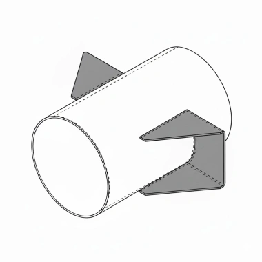 Опора вертикальных трубопроводов приварная 820-ВП-Б2