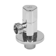 Клапан (вентиль) латунь бытовой хром угловой 1079 G1/2