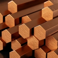 Шестигранник бронзовый 17 мм БрАЖ9-4 тянутый матовый