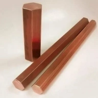 Шестигранник медный пруток 12 мм М1 матовый